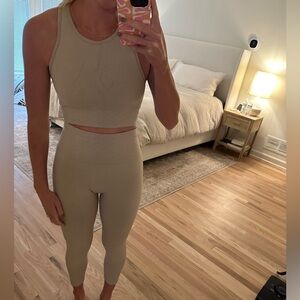 Nude / Tan Savvi Workout Set- leggings & crop